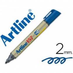 Rotulador artline pizarra ek-157 punta redonda 2 mm azul para pizarra blanca