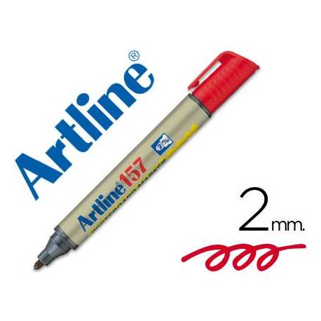 Rotulador artline pizarra ek-157 punta redonda 2 mm rojo para pizarra blanca