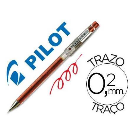 Boligrafo marca Pilot punta aguja 0,2 mm g-tec-c4 rojo