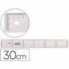 Regla liderpapel plastico cristal 30 cm.