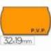 Rollo Etiquetas adhesivas Meto Precios color naranja 32 x 19