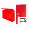 Caja archivo definitivo plastico liderpapel rojo 360x260x100 mm