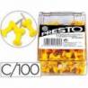 Señalizadores de planos Presto caja de 100 unidades amarillo