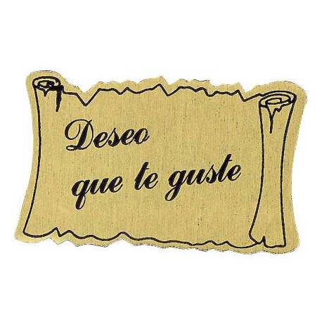 Etiquetas Felicidades "Deseo que te guste"