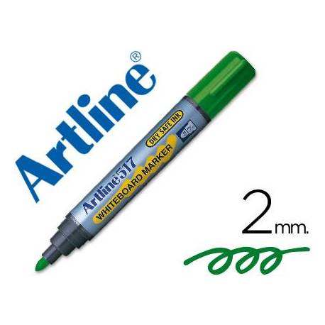 Rotulador Artline EK-517 color verde para pizarra blanca