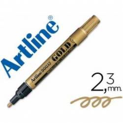 Rotulador Artline marcador permanente tinta metalica EK-900 oro punta redonda 2.3 mm.