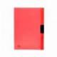 Carpeta dossier con pinza lateral Liderpapel 30 hojas Din A4 color rojo