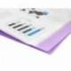 Carpeta escaparate Liderpapel DIN A4 poliporpileno con 40 fundas color violeta