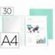 Carpeta escaparate Liderpapel DIN A4 poliporpileno con 30 fundas color verde