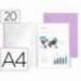 Carpeta escaparate Liderpapel DIN A4 poliporpileno con 20 fundas color violeta