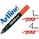 Rotulador Artline fluorescente EK-660 punta biselada rojo
