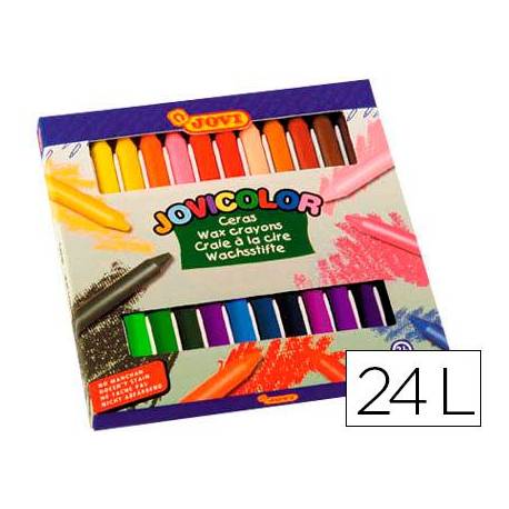 Lapices cera Jovi Jovicolor caja de 24 unidades colores surtidos