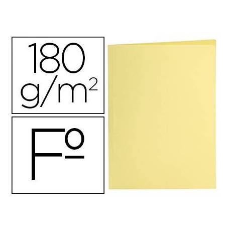 Subcarpeta de cartulina Liderpapel tamaño folio Amarillo pastel 180g/m2