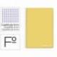 Cuaderno espiral Liderpapel Witty Tamaño folio Tapa dura 80 hojas Cuadrícula 4mm 75g/m2 Amarillo Con margen
