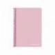 Cuaderno espiral Liderpapel Witty Tamaño cuarto Tapa dura 80 hojas Cuadricula 4 mm 75 g/m2 Con margen color Rosa