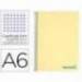CUADERNO ESPIRAL LIDERPAPEL DIN A6 MICRO WONDER CUADRICULA 5MM 4 BANDAS COLOR AMARILLO 120H