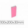 SOBRE PAPEL BASIKA CELULOSA ROSA CON FUELLE XXS 100X200X30 MM PAQUETE DE 25 UNIDADES