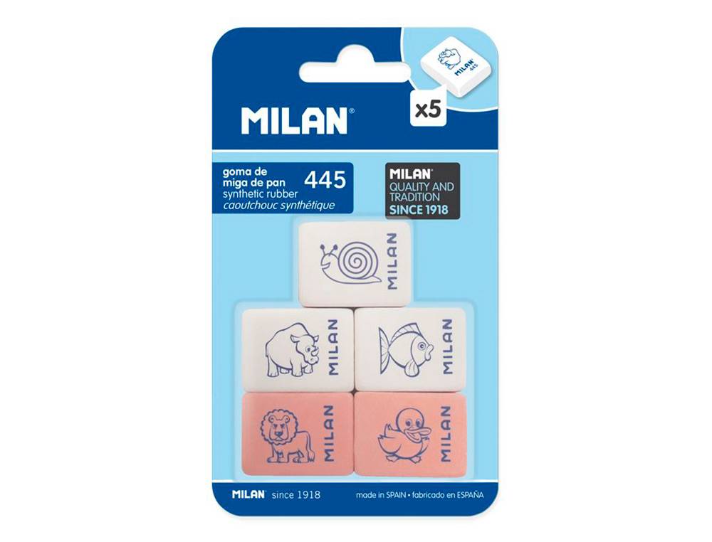 Comprar Blister 5 gomas de borrar Milan 445 · MILAN · Hipercor