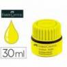 TINTA ROTULADOR FABER CASTELL TEXTLINER FLUORESCENTE 1549 CON SISTEMA CAPILAR COLOR AMARILLO FRASCO DE 30 ML