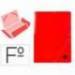 CARPETA LIDERPAPEL GOMAS FOLIO 3 SOLAPAS CARTON PLASTIFICADO COLOR ROJO