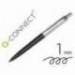 BOLIGRAFO Q-CONNECT PREMIUM METALICO RETRACTIL CON CLIP COLOR NEGRO PUNTA 1 MM