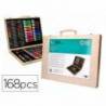 SET DE PINTURA LIDERPAPEL MADERA 168 PIEZAS MALETIN 39,3X30X4,8 CM