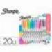 ROTULADOR SHARPIE PERMANENTE S-NOTE PUNTA BISELADA TRAZO 1,2 /3,87 MM BLISTER 20 UNIDADES COLORES SURTIDOS