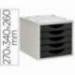 FICHERO CAJONES DE SOBREMESA Q-CONNECT 5 CAJONES COLOR NEGRO OPACO 270X340X260 MM