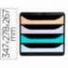 FICHERO DE CAJONES SOBREMESA EXACOMPTA BIG-BOX AQUAREL NEGRO 4 CAJONES COLORES PASTEL GLOSSY