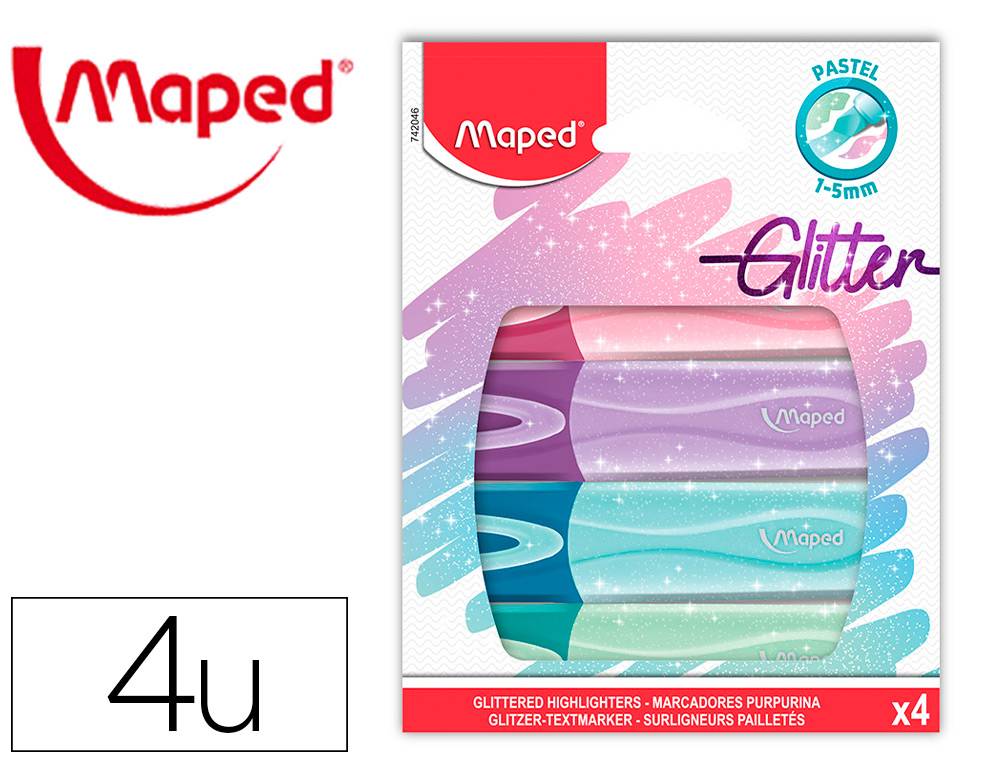 Comprar Pack 8 Rotuladores Glitter Color' Peps Maped · Maped