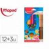 LAPICES DE COLORES MAPED CAJA DE 12 COLORES SURTIDOS