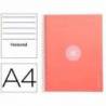 CUADERNO ESPIRAL LIDERPAPEL DIN A4 MICRO ANTARTIK RAYADO HORIZONTAL COLOR ROSA 80H