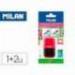 SACAPUNTAS MILAN COMPACT TOUCH DUO PLASTICO 2 USOS CON GOMA + 2 RECAMBIOS DE GOMA