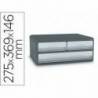 FICHERO CAJONES DE SOBREMESA CEP MOOV UP RECICLADO 80% 3 CAJONES COLOR GRIS 275X369X146 MM