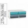 FICHERO CAJONES DE SOBREMESA CEP MOOV UP RECICLADO 80% CON CERRADURA 3 CAJONES COLOR AZUL/GRIS 275X369X146 MM