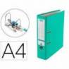 Archivador de palanca elba top carton compacto polipropileno con rado din a4 lomo de 80 mm color azul ice mint