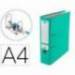 Archivador de palanca elba top carton compacto polipropileno con rado din a4 lomo de 80 mm color azul ice mint