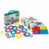 JUEGO MINILAND SET DE 16 AROS TRANSLUCIDOS Y 12 TARJETAS DE ACTIVIDADES DE DIFERENTES TEMATICAS 235X195X80 MM