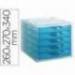 FICHERO CAJONES DE SOBREMESA ARCHIVO 2000 APILABLE 5 CAJONES LAGOON TRANSLUCIDO 260X270X340 MM