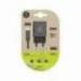 CARGADOR TECH ONE TECH 2.4 DOBLE USB + CABLE BRAIDED NYLON MICRO USB ANDROID LONGITUD 1 MT COLOR NEGRO