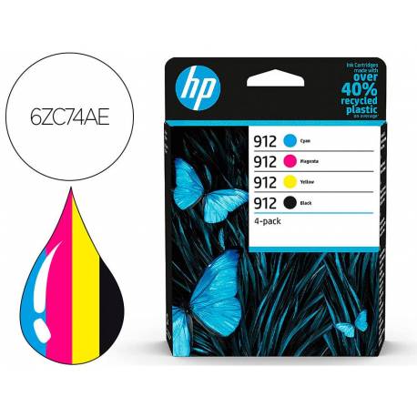 TONER HP 912 6ZC74AE NEGRO / CIAN / MAGENTA / AMARILLO