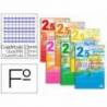 Bloc espiral marca liderpapel folio pautaguia tapa cartoncillo 80h80 g cuadriculado pautado 2,5mm con margen colores surtidos