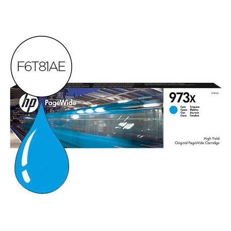 Toner HP 973X PageWide cian F6T82AE 7000 paginas