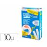 Tiza blanca antipolvo robercolor caja de 10 unidades