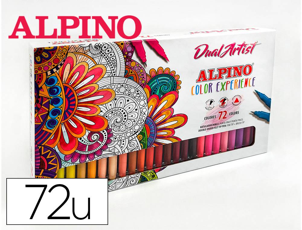 Rotulador doble punta 36 colores Color Experience Dual Artist Alpino ::  Alpino :: Papelería :: Dideco