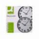 Reloj de pared plastico 38 cm marco color plateado