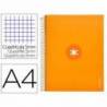 Cuaderno espiral liderpapel a4 micro antartik tapa forrada120h 100 gr cuadro 5mm 5 banda4 taladros color mostaza