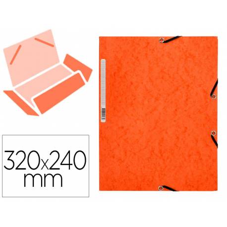 Carpetas de gomas carton prespan Q-Connect Din A4 naranja