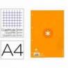RECAMBIO LIDERPAPEL ANTARTIK DIN A4 4 TALADROS 90G/M2 CUADRO 5 MM 80 HOJAS 1 BANDA MARCO COLOR MOSTAZA