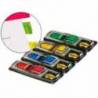 Banderitas separadoras flechas. Dispensador 96 banderitas de 4 colores clasicos